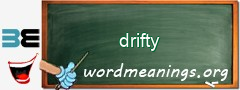 WordMeaning blackboard for drifty